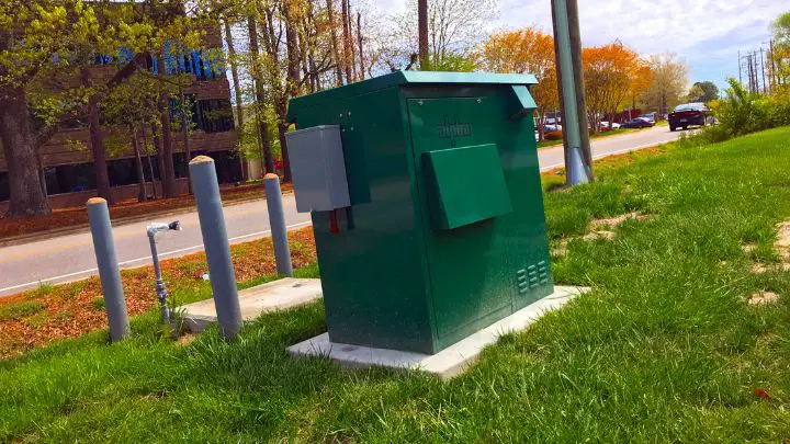 transformer box in green