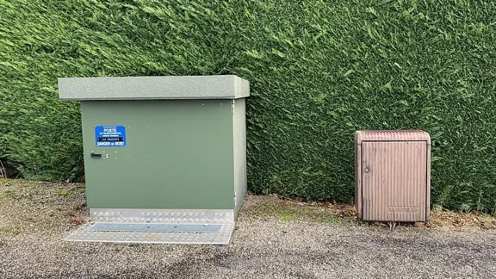 transformer box in yard