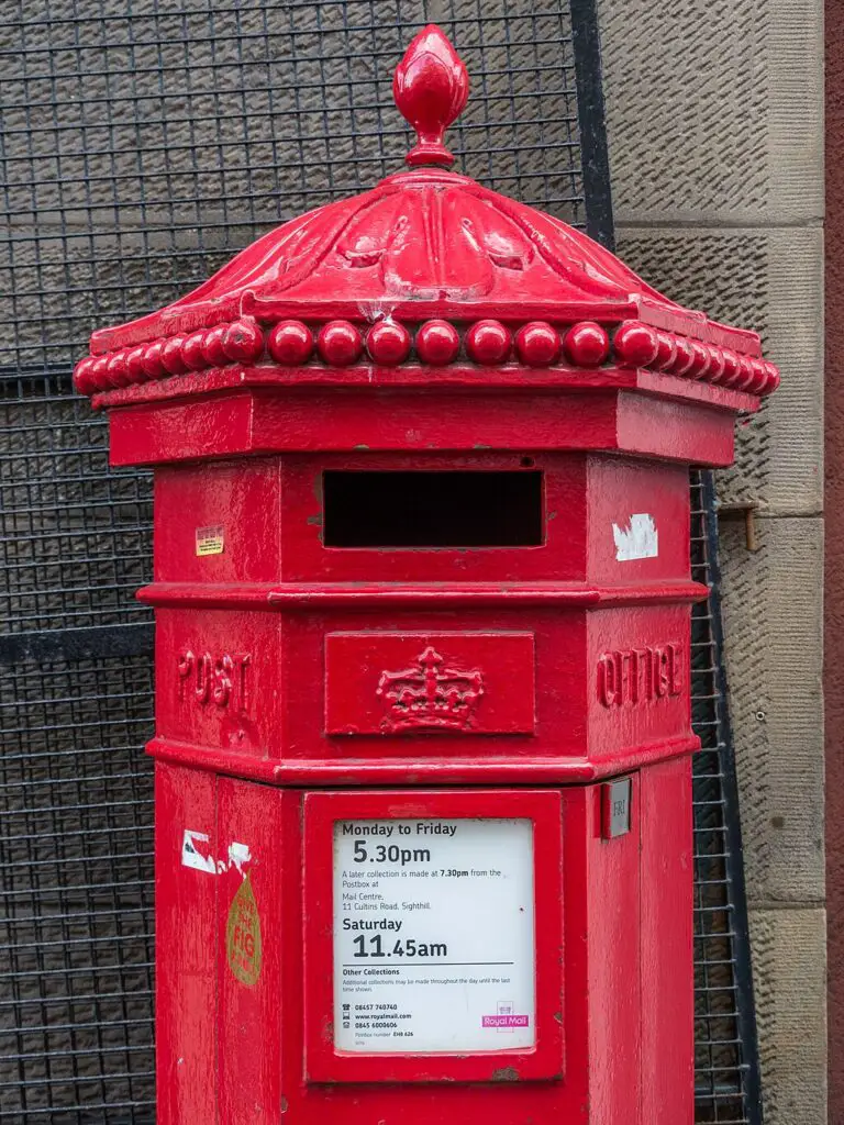 Mailbox in red color