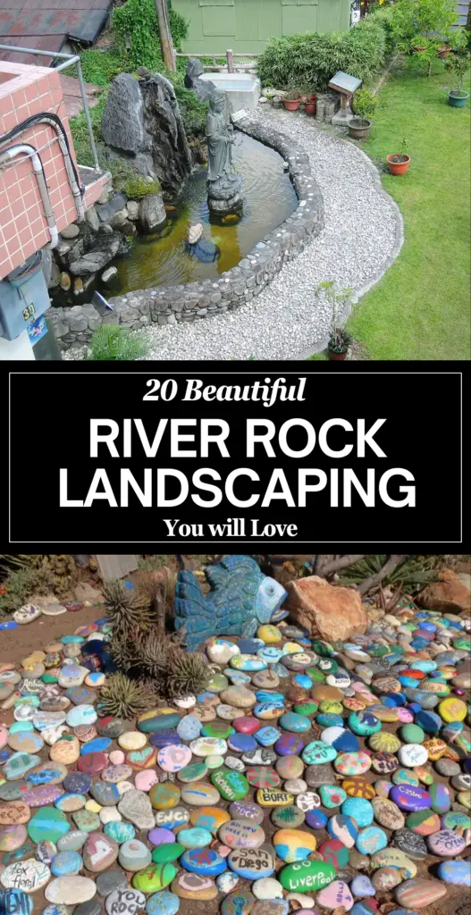 River rock landscaping 1