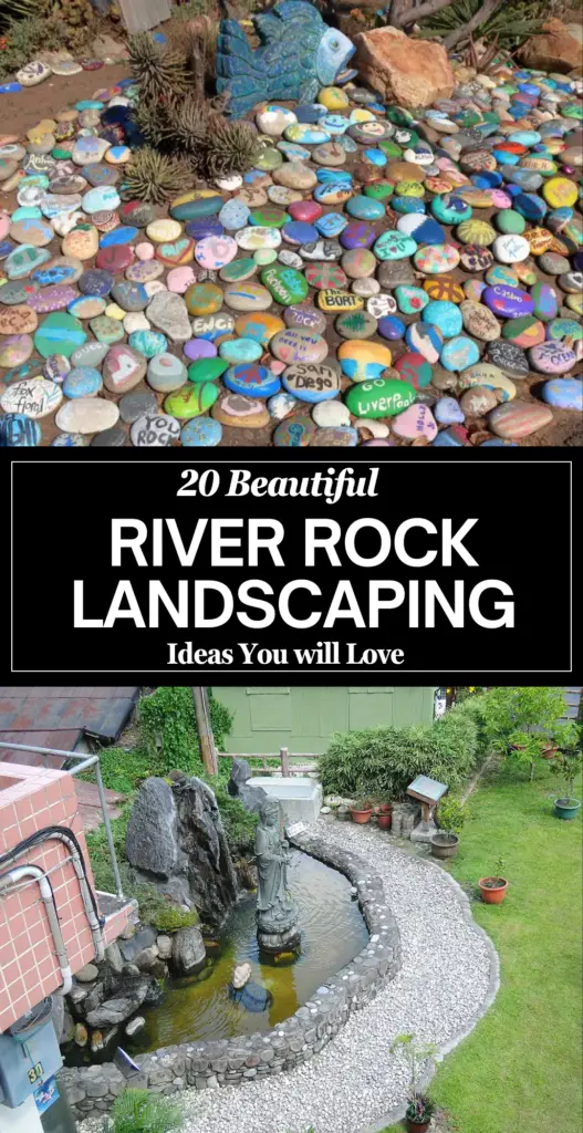 River rock landscaping 2