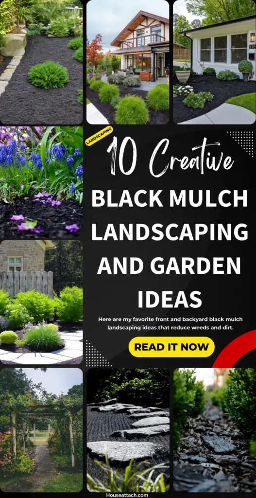 black mulch landscaping and garden ideas
