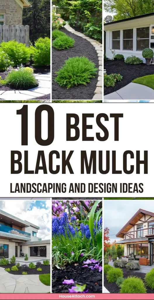 black mulch landscaping ideas and designs