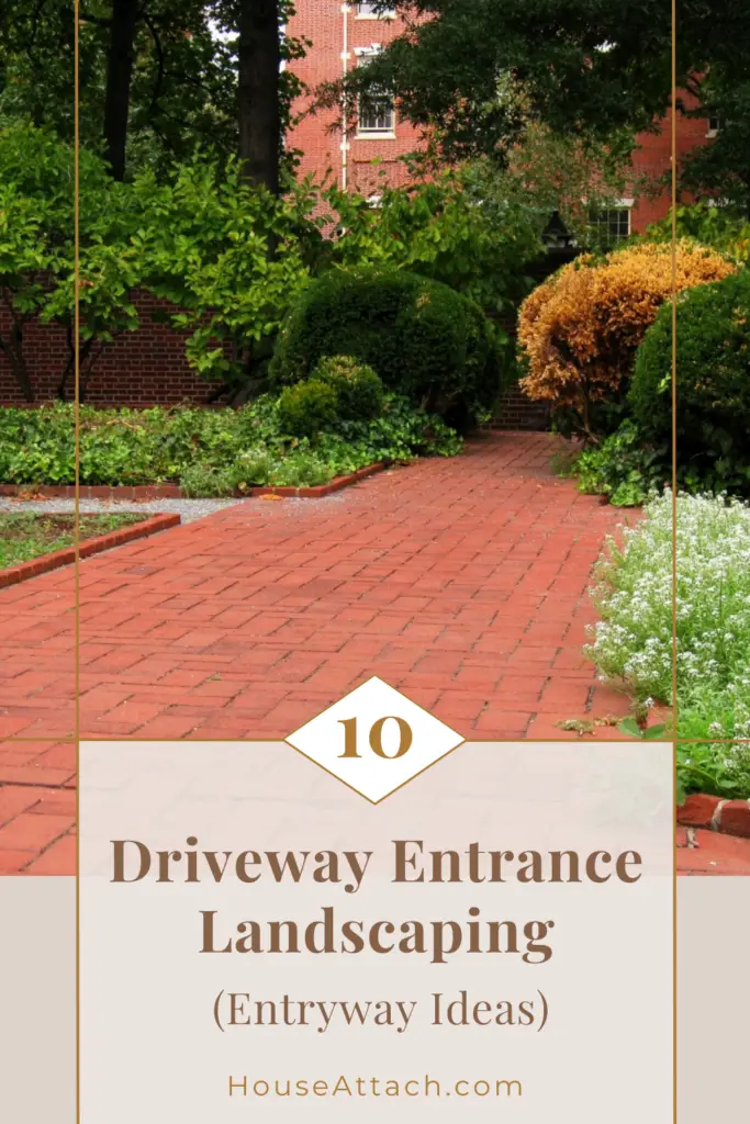 driveway entrance landscaping entryway