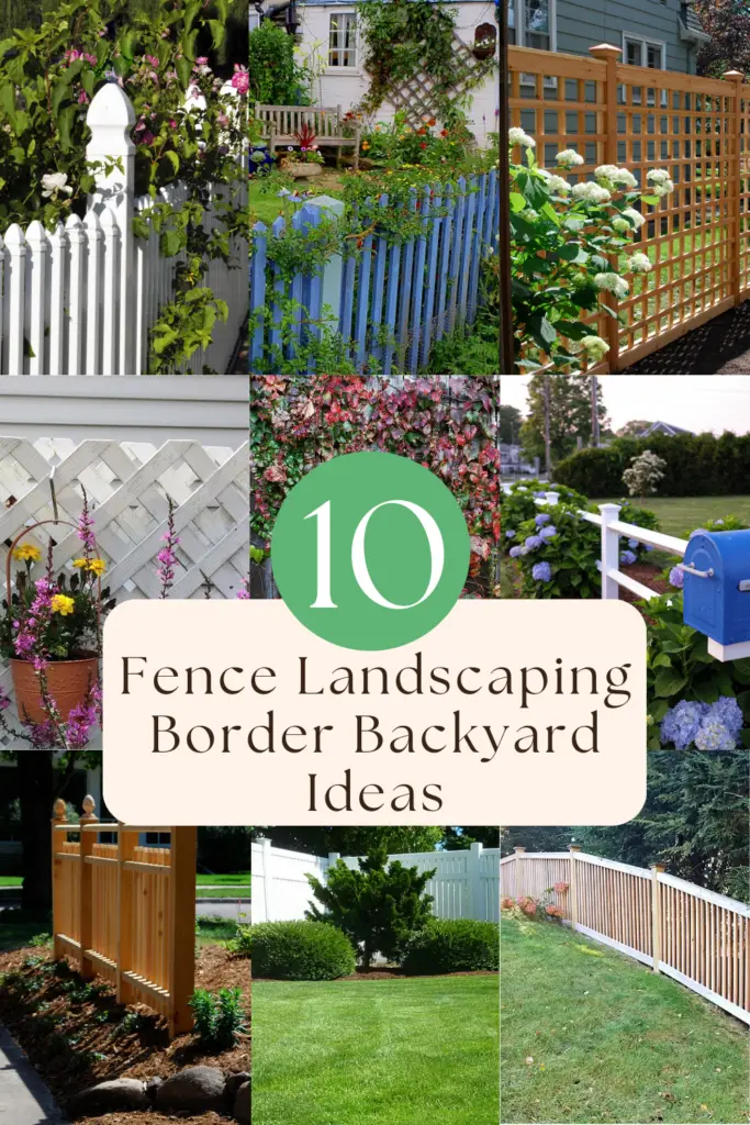 fence landscaping border backyard ideas