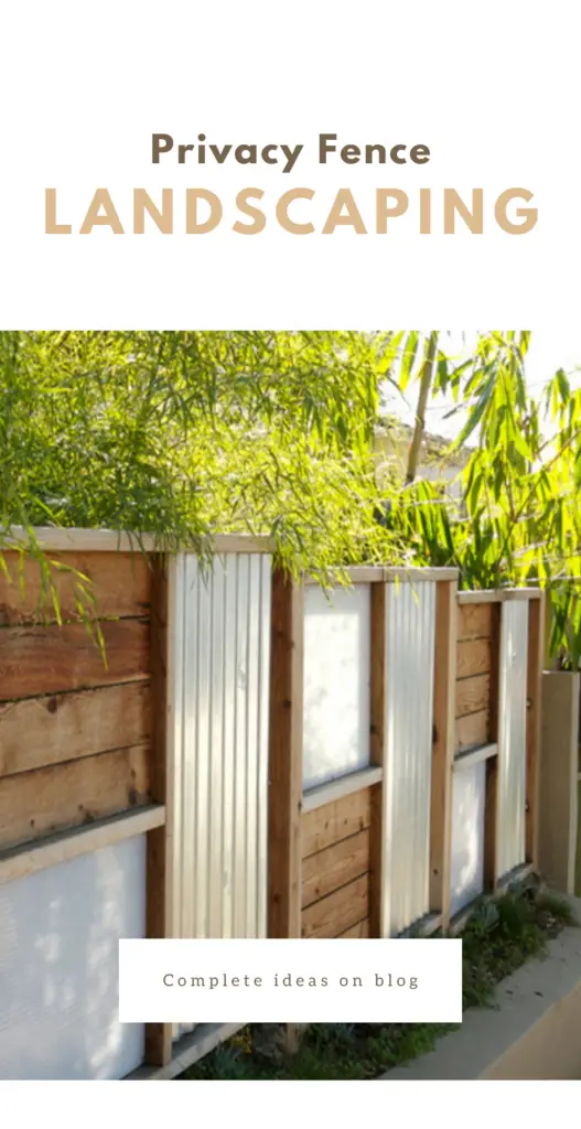 privacy fence landscaping