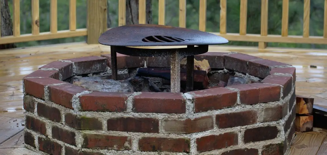 red brick fire pit