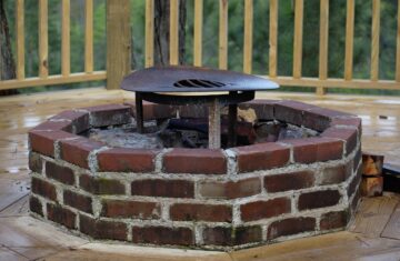 red brick fire pit