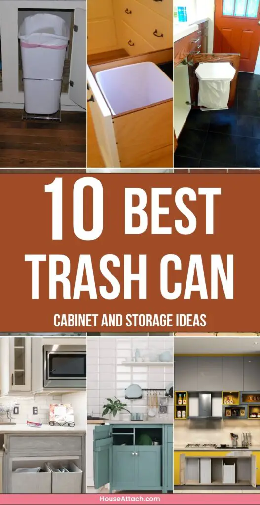 Trash can cabinet and storage ideas