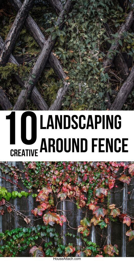 landscaping around fence