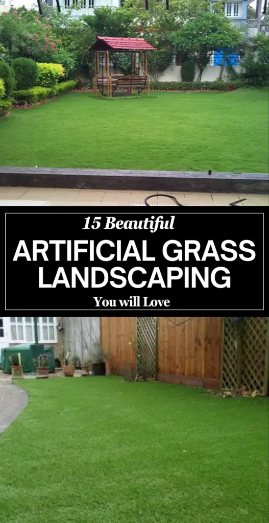 Artificial grass landscaping 1