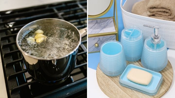 Use Boiling Water with Dish Soap
