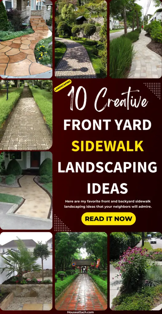front yard Sidewalk landscaping ideas