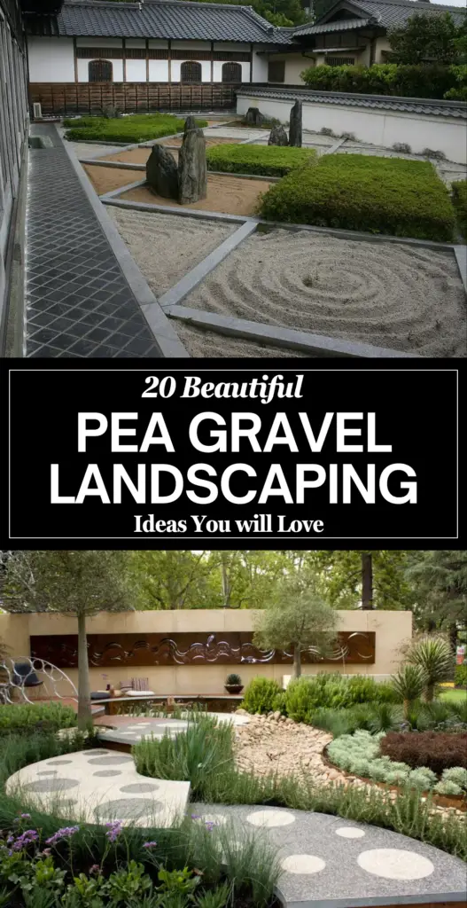 Pea gravel landscaping 1