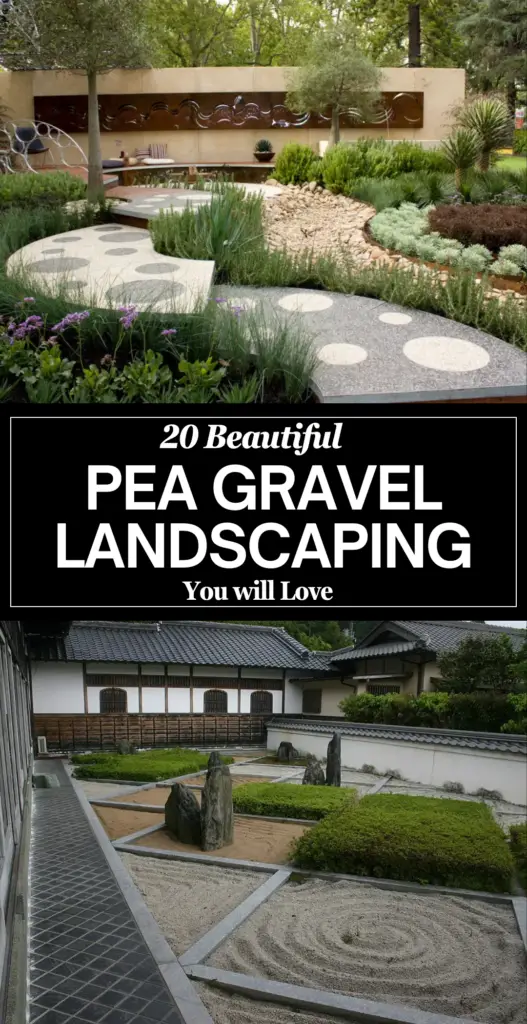 Pea gravel landscaping