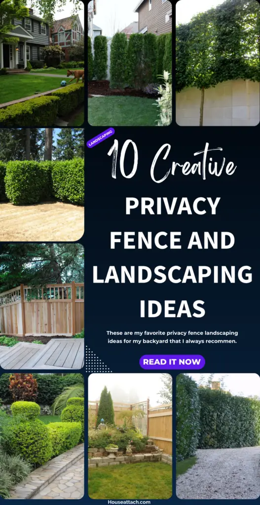 privacy landscaping and fence ideas