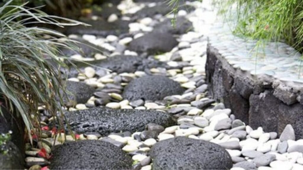 rock and gravel pathway