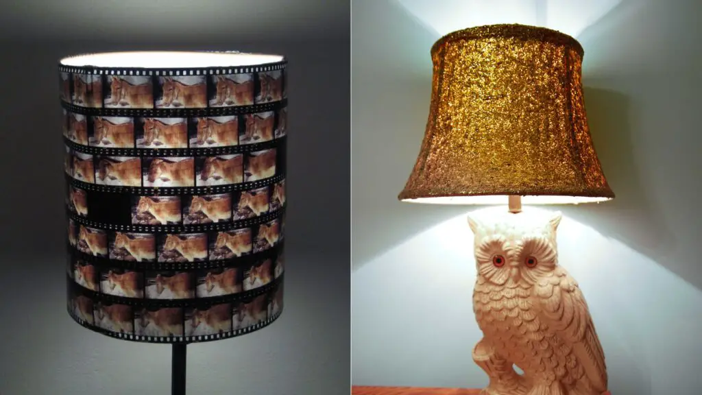 Cover the Lampshade with Copper Flim or Images Negatives