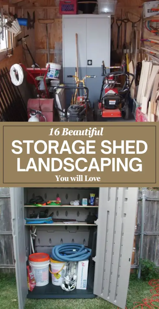 Storage Shed landscaping