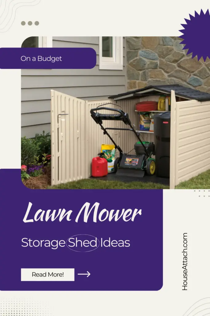 Lawn Mower storage shed ideas