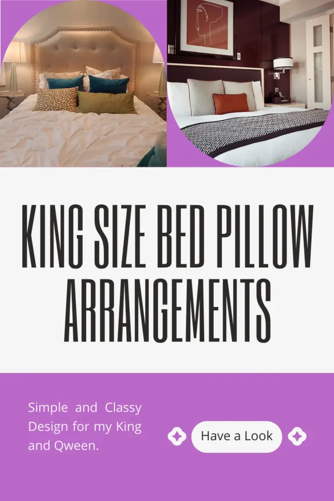 king size bed pillow arrangements