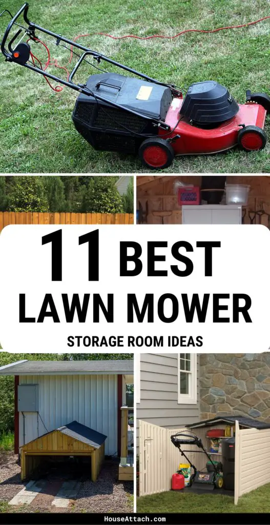 lawn mower storage room
