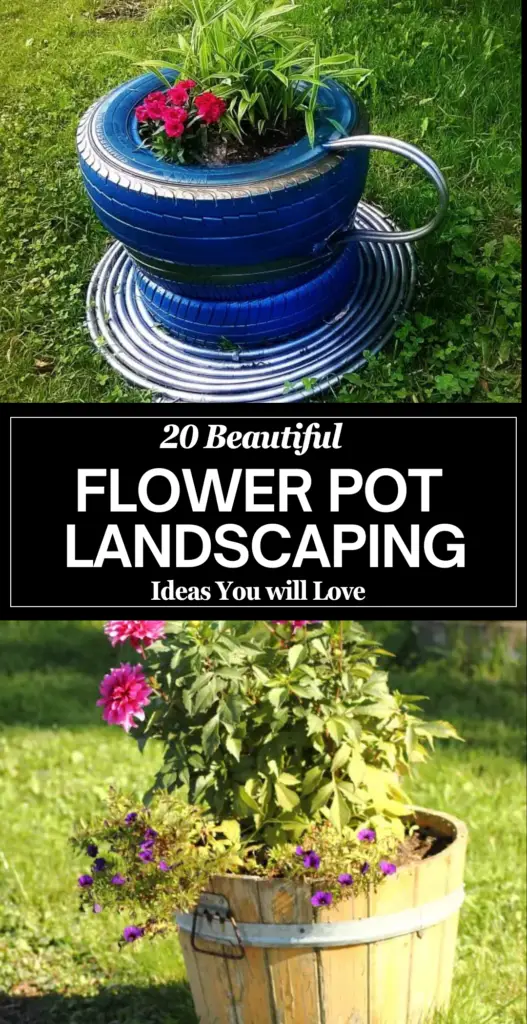 flower pot landscaping 1