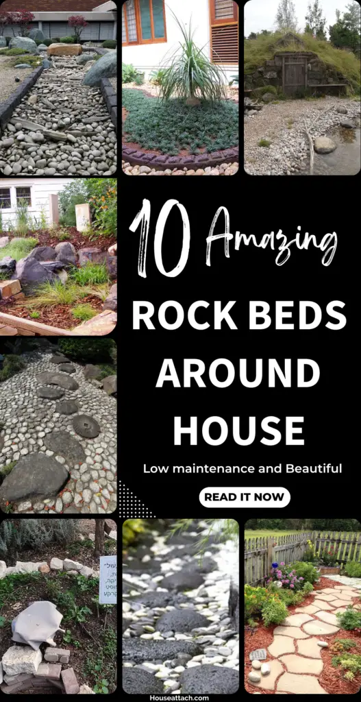 Rock beds around house 3