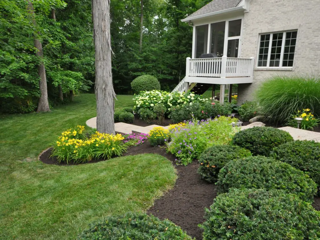 black mulch garden 1