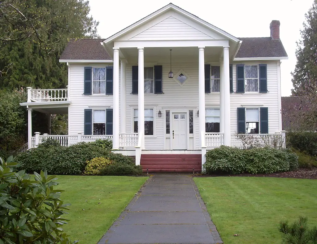 side yard and lawn