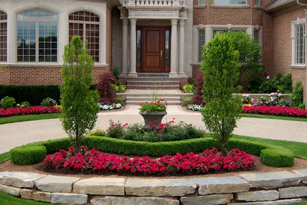 driveway flower bed